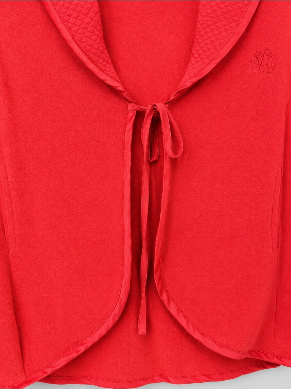 Lauren Ralph Lauren Bright Red Tie-Front sweater - Picture 5 of 8